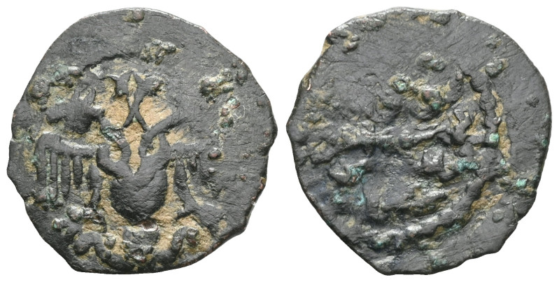 ERETNID  736-753 AH. ANONYMOUS Bronze  AE Fals Siwas , Very Fine.
Weight:1,4 gr...