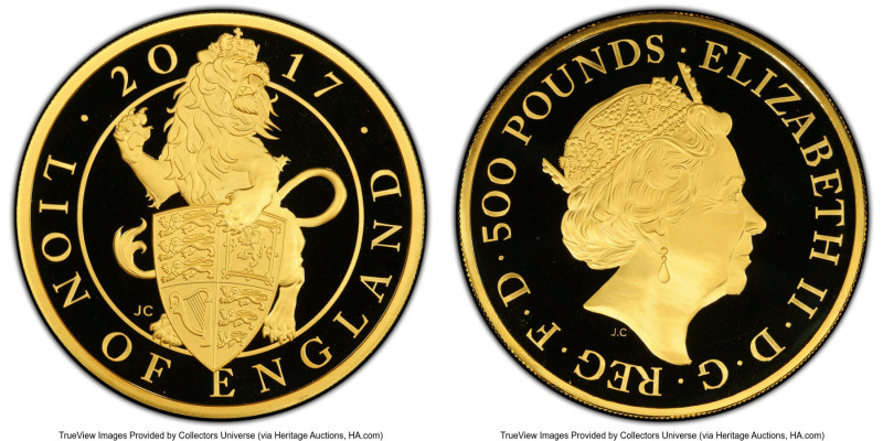 Elizabeth II gold Proof "Queen's Beasts - Lion of England" 500 Pounds (5 oz) 201...