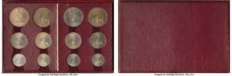 French Colony 12-Piece Lot of Assorted nickel-bronze Essai Issues 1948 UNC, Pari...