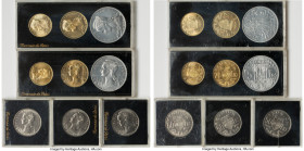 French Overseas Department 9-Piece Lot of Assorted Essai Issues 1955-1962 UNC, Paris mint. Includes two 2-piece sets from 1955 with 5, 10, and 25 Fran...