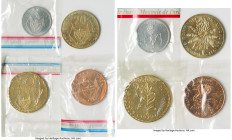 French Colony 4-Piece Lot of Assorted Essai Issues 1977 UNC, Paris mint. A nice set of the four Essai emissions (1, 5, 20, 50 Francs) from Rwanda issu...