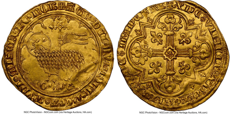 Jean II le Bon gold Mouton d'Or ND (1350-1364) UNC Details (Cleaned) NGC, Paris ...