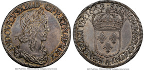 Louis XIII Ecu 1642-A (Point) MS61 NGC, Paris mint, KM129.1, Dav-3797. A significant Louis XIII (Louis the Just) Ecu (of 60 Sols), of a series that wa...