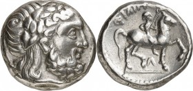 DONAUKELTEN / OSTKELTEN. 
Typ Philippos II. von Makedonien. 
Tetradrachmon (seit 315/294 v.Chr.) 13,55g. Zeuskopf n.r.&nbsp;/ FILIP-[P oV] Olympioni...