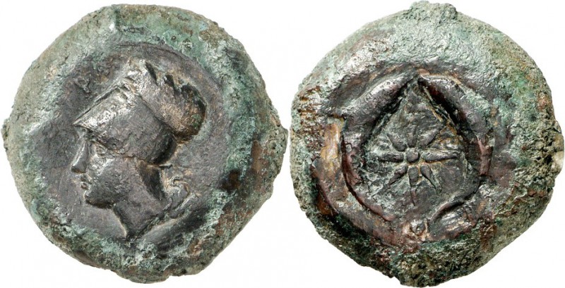 SIZILIEN. 
SYRAKUS (Siracusa). 
AE-Drachme 29mm (400/367 v.Chr.) 32,51g. Athen...