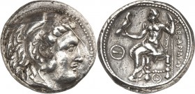 MAKEDONIEN. 
KÖNIGREICH. 
Alexander III. der Große 336-323 v. Chr. Tetradrachmon, postum (305/290 v.Chr.) 17,2g, Tyros in Phönikien. Kopf des jugend...