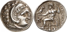MAKEDONIEN. 
KÖNIGREICH. 
Alexander III. der Große 336-323 v. Chr. Drachme, postum (310/301 v.Chr.) 4,17g, KOLOPHON. Herakleskopf n.r. / ALEXANDROU ...