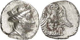 PONTOS. 
STÄDTE. 
AMISOS / PEIRAIEUS (Samsun). Drachme (200/100 v.Chr.) 3,79g, XER(.). Herakopf n.r.&nbsp;/ Eule steht auf Schild v.v.; zw. X -E-P; ...