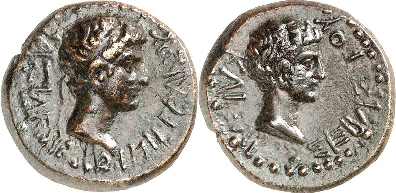 THRAKIEN. 
KLIENTEL-KÖNIGREICH. 
Rhoimetalkes I. mit Augustus 11 v. Chr. -12 n...