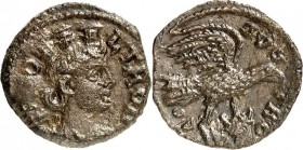 TROAS. 
ALEXANDRIA, Colonia (Eski Stambul). 
Valerianus I. 253-260. AE-As 20mm 4,32g. Pallabüste d. Fortuna-Alexandria m. Vexillum n.r. [C]O-L TROA&...