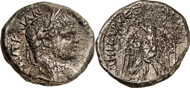 ZYPERN. 
PAPHOS oder SALAMIS. 
Caracalla 198-217. Tetradrachme (215/217) 13,2g...