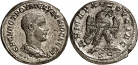 SYRIEN. 
SELEUKIS und PIEREIA / ANTIOCHEIA (Antakya). 
Herennius Etruscus Caesar 250-251. Tetradrachmon 14,01g, 3.&nbsp;Off. Palliumbüste n.r.; unte...
