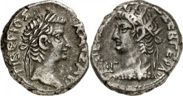 ÄGYPTEN. 
ALEXANDREIA (al-Isqandariyah). 
Nero (mit Tiberius) 54-68. Bi-Stater ("13"=&nbsp;66/67) 13,09g. Kopf mit Aigis und Strahlenkrone n.l.; dav...
