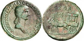 RÖMISCHES KAISERREICH. 
Agrippina senior +33, z.Z. Caligula. AE-Sesterz (37/41) 24,5g. Büste in Palla n.r. AGRIPPINA M F MAT C CAESARIS AVGVSTI / Car...