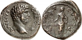 RÖMISCHES KAISERREICH. 
Aelius Caesar, (Adoptiv-)Sohn d. Hadrianus 136-138. AE-As (137) 12,69g. Kopf n.r. L&nbsp;AELIUS&nbsp;- CAESAR&nbsp;/ TR&nbsp;...