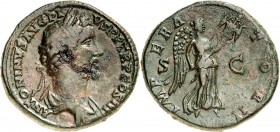 RÖMISCHES KAISERREICH. 
ANTONINUS PIUS Augustus 138-161. AE-Sesterz (143/144) 22,96g. Kopf m. Lkr. n.r. ANTONINVS AVG PI-VS P P TR P COS III / IMPERA...