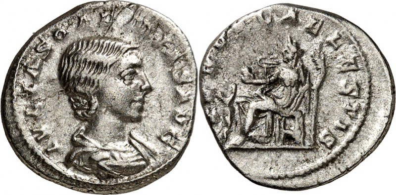 RÖMISCHES KAISERREICH. 
Iulia Soaemias, Mutter d. Elagabalus 218-222. Denar 3,0...