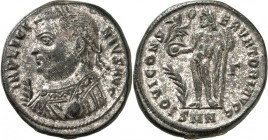 RÖMISCHES KAISERREICH. 
LICINIUS I. 308-324. Bi-Follis 17/18mm (317/318) 3,29g, Nicomedia, 1. Off. Consularisbüste m. Lkr. n.l. IMP LICI-NIVS AVG / I...
