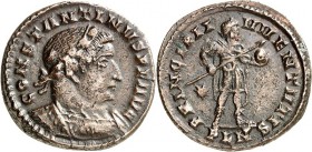 RÖMISCHES KAISERREICH. 
CONSTANTINUS I. der Große, Augustus 306(310)-337. AE-Follis 22mm (310/312) 4,02g, London. Panzerbüste m. Lkr. n.r. CONSTANTIN...