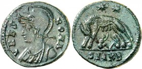 RÖMISCHES KAISERREICH. 
Anonyme Stadtprägungen z.Z. Constantinus I. etc. 330-346. AE-Minutus 18/17mm (335/336) 2,13g, Cyzikus, 2. Offizin. Büste der ...