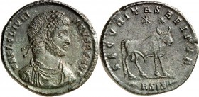 RÖMISCHES KAISERREICH. 
IULIANUS II. Augustus 360/361-363. AE-Doppelmaiorina 28/29mm (362/363) 8,16g, Siscia, 1. Offizin. Büste mit Panzer, Paludamen...
