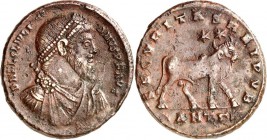 RÖMISCHES KAISERREICH. 
IULIANUS II. Augustus 360/361-363. AE-Doppelmaiorina 27mm (362/363) 8,78g, Antiochia, 3. Off. Paludamentbüste m. Perlendiadem...