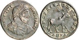 RÖMISCHES KAISERREICH. 
IULIANUS II. Augustus 360/361-363. AE-Doppelmaiorina 27mm (362/363) 8,77g, Antiochia, 4. Off. Paludamentbüste m. Perlendiadem...