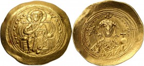 BYZANZ. 
KONSTANTINOS IX. Monomachos 1042-1055. Stamenon 4,33g, Konstantinopel. Christkönig thront v.v. + hIS XIS REX - REGNANTIhM / + CWhST-AhT' b-A...