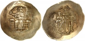 BYZANZ. 
IOHANNES II. Komnenos 1118-1143. Aspron Trachy (1122/1143) 4,34g, Konstantinopel. Christkönig thront segnend v.v. (Thron mit 2-Punkten) IC -...