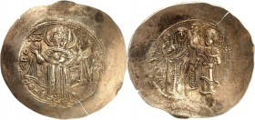BYZANZ. 
ANDRONIKOS I. Komnenos 1183-1185. Aspron trachy 4,19g, Konstantinopel. Madonna steht betend v.v. + QKE RO- HQEI / + ANDRONIK W - DE C[ POTH ...