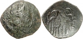 BYZANZ. 
MICHAEL VIII. Palaiologos 1261-1282. AE-Trachy 27/26mm 2,21g, Konstantinopel. Hl. Demetrios steht v.v. / Madonna krönt Michael. DOC&nbsp; 66...