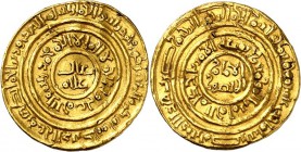 ÄGYPTEN und SYRIEN. 
FATIMIDEN. 
Al Amir Abu 'Ali al-Mansur 1101-1130. Gold-Dinar 514 H, 4,24g, Misr. Mitch. 572. . 

Knickspur sonst vz