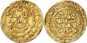 AFGHANISTAN und INDIEN. 
GHAZNAWIDEN. 
Mahmud mit Titel Abu al-Qasim 997-1030. Gold-Dinar 405 H = 1014/15 Herat, 3,91g. Album 1607. . 

ss