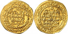 AFGHANISTAN und INDIEN. 
GHAZNAWIDEN. 
Ibrahim (1059-99) mit Kalif al Qa'im 1031-1075. Gold-Dinar 467 H = 1074/75 al-Ahwaz, 3,81g. Album 1637. . 
...