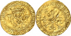 FRANKREICH. 
Louis XII. 1498-1514. Écu d 'or o.J. au porc0épic de Bretagn 2. Typ. Fr.&nbsp; 329, Dupl.&nbsp; 658. 28514. 

gewellt,ss-vz