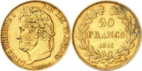 FRANKREICH. 
Louis Philippe I. 1830-1848. 20 Francs 1841A Belorbeerter Kopf n. l. / Wert. Schlumb. 220, Gad. 1031. . 

ss-vz