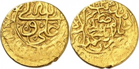 IRAN. 
Abbas I. 1588-1629. Gold-Ashrafi 1014 H Mashhad, 3,83g. K.M. 108. . 

Gold Prägeschwäche, ss