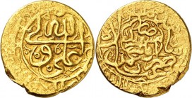 IRAN. 
Abbas I. 1588-1629. Gold-Ashrafi 1014 H Mashhad, 3,83g. K.M. 108. . 

Gold ss