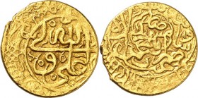 IRAN. 
Abbas I. 1588-1629. Gold-Ashrafi 1014 H Mashhad, 3,84g. K.M. 108. . 

Gold ss