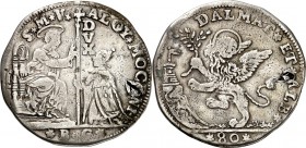 DALMATIEN & ALBANIEN. 
Alois Mocenigo II. 
Alois Mocenigo II. 1700-1709. Leone= 80 Soldi o.J.(1705) Knieender Doge vor St. Markus/ Löwe. VIN 5,23 1....