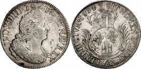 FRANKREICH. 
Louis XIV. 1643-1715. Ecu aux palmes 1694&nbsp;A, Paris. Brb. n. r. / Gekr. Wappen zwischen Palmzweigen. Gad.&nbsp; 217, Dv.&nbsp; 3813....