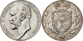 LIECHTENSTEIN. 
Johann II. 1858-1929. 5 Kronen 1904. Divo&nbsp; 95, KM&nbsp; 4, HMZ&nbsp; 1442. . 

vz