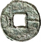 CHINA. 
ZHOU-Dynastie, 1122-256 v.Chr.. 
Zeit der streitenden Reiche 475-221 v. Chr. Königreich Wei Bronze-Rundmünze, "Yi Dao" ("Ein Messer"), 300-2...