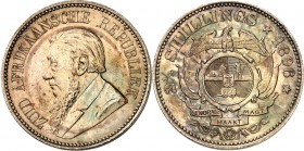 SÜDAFRIKA. 
2 1/2 Shilling 1896 Brb. Krügers n.l. / Wappen. KM&nbsp; 7. 25811. 

fein getönt, vz-St