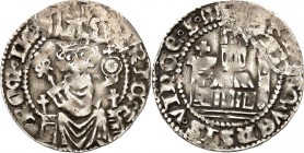 Aachen-Reichsmünzstätte. 
Heinrich VII. von Luxemburg, seit 1312 Kaiser 1308-1313. Großpfennig (1312/1313) 1,39g. Kaiser thront v.v. * hENRIC9 * - * ...