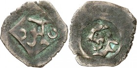 Bayern. 
Albrecht III. der Fromme 1438-1460. Vierschlagpfennig 0,54g, München. Gothisches A/ Mönchskopf n.l. zw. 2 Kleeblättern. Witt.&nbsp; 172. . ...
