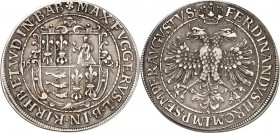 Fugger-Babenhausen-Wellenburg. 
Maximilian II. 1598-1629. Taler 1621 Augsburg. Wappenschild / Gekr. Doppeladler. Kull&nbsp; 97a, Dv.&nbsp; 6672. . 
...