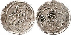 Herford-Abtei. 
Irmgard v. Wittgenstein u. Wigbold v. Holte 1290-1323,1297-1304. Pfennig Herford 1,18g .SSCOPV Brustb. des Erzbischof v.vorn mit segn...