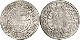 Herford-Abtei. 
Margaretha Gräfin zur Lippe 1565-1578. Mariengroschen o.J. Wappen/ MARIA MATER SALVA Madonna in Flammenglorie. Grote&nbsp; 55 var. R....