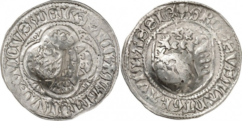Hessen-Landgrafschaft. 
Ludwig I. 1413-1458. Alter Kronengroschen (1436-1450) 2...